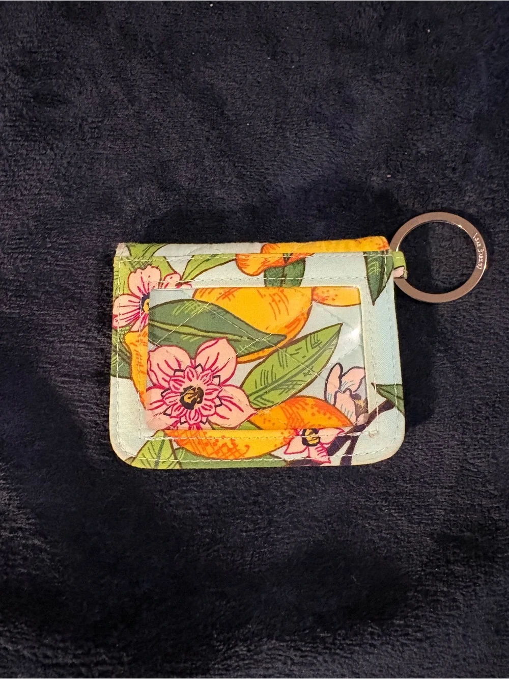 Vera Bradley Citrus Floral Quilted Card Case in Orange, Green, Cream - Picture 3 of 4